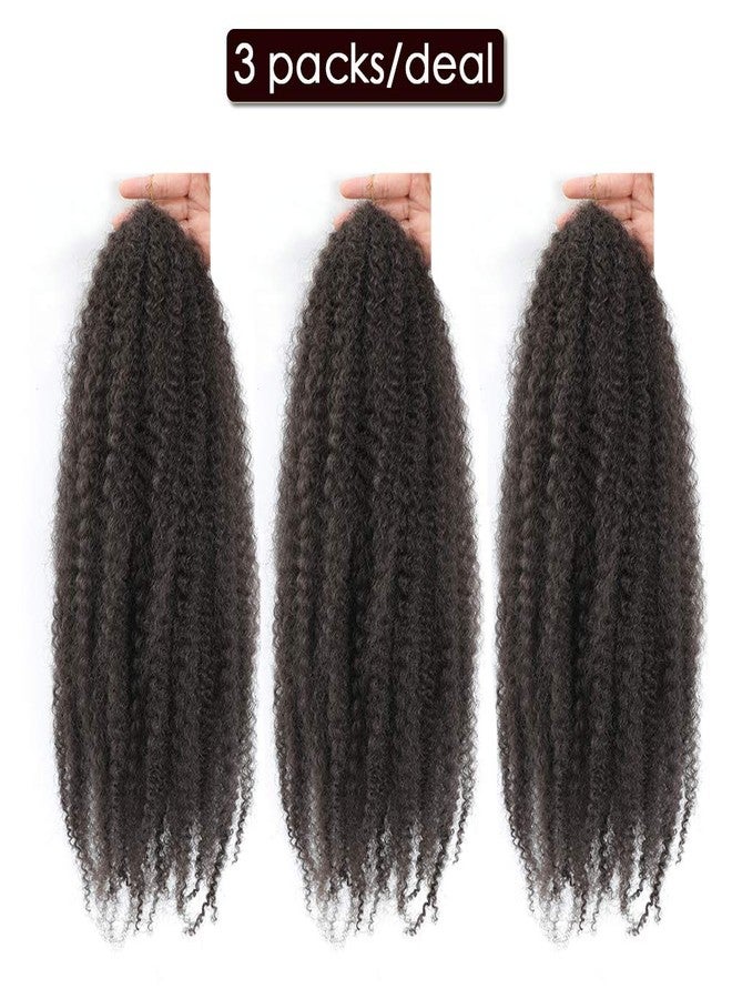 Dansama Marley Hair 20 Inch Twist for Faux Locs & Twists Braiding - Synthetic Hair Extensions (Pack of 3, #4) - Image 3